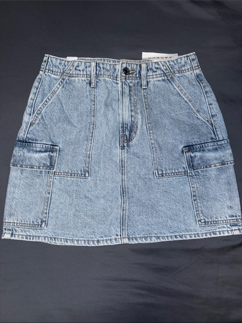 PacSun Light Blue Denim Cargo Mini Skirt